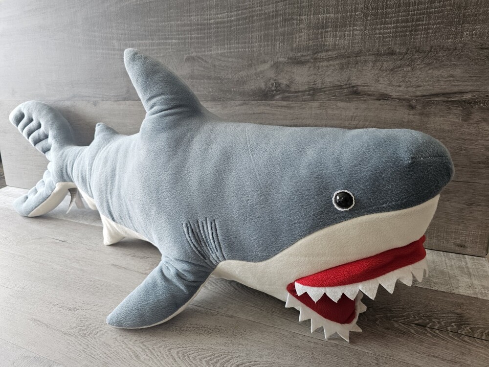 Melissa And Doug Giant Shark Plush Toy Stuffed Animal 40” Long Great White